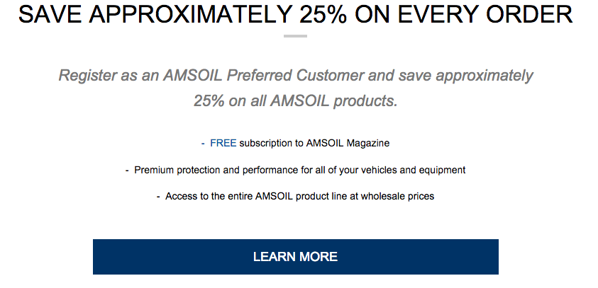 AMSOIL Canada Preferred Customer Program - Buy AMSOIL Cheap in Canada