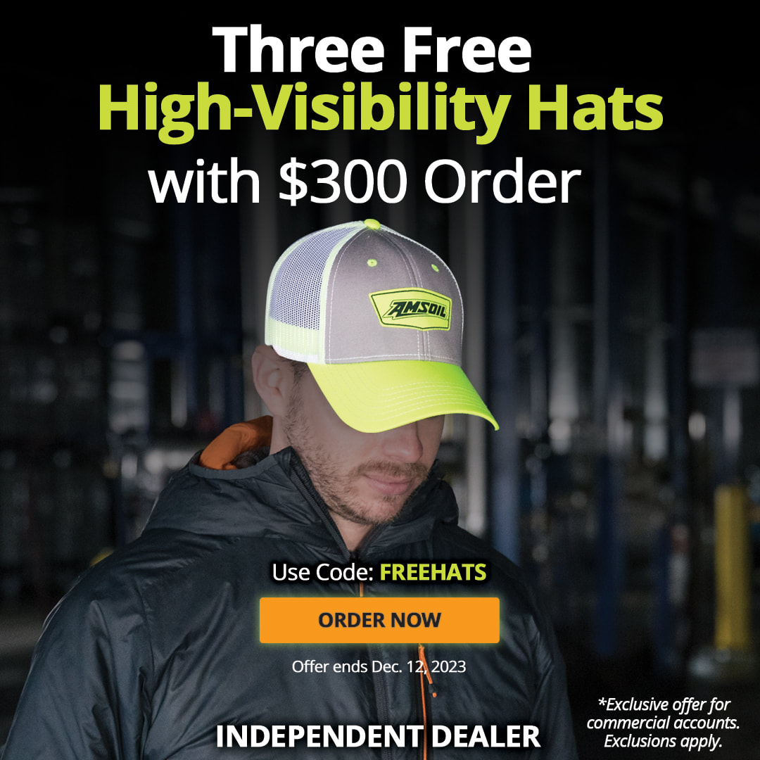 New AMSOIL Commercial Account Promo - Three Free High-Visibility Hats - Canada - OilShop.ca