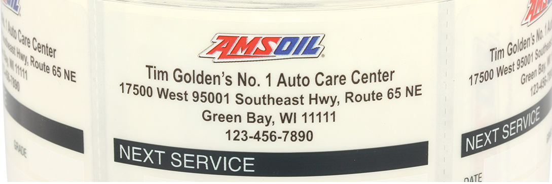 AMSOIL Oil Change Stickers Discontinued